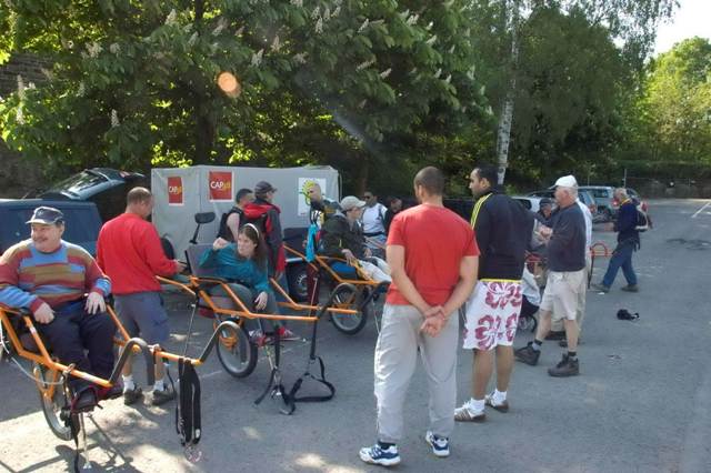 Randonnée sportive avec joëlettes, Villers-la-Ville, 2011