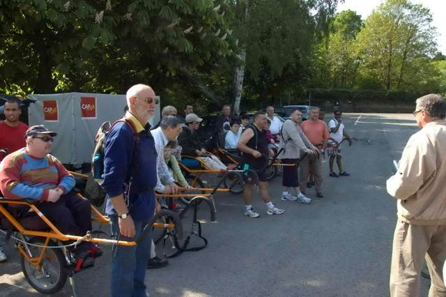 Randonnée sportive avec joëlettes, Villers-la-Ville, 2011