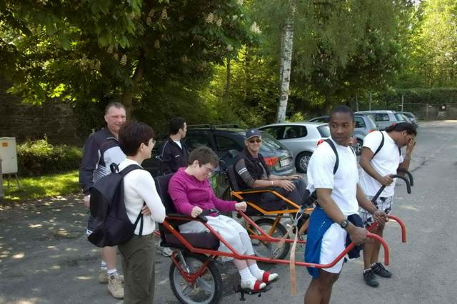 Randonnée sportive avec joëlettes, Villers-la-Ville, 2011