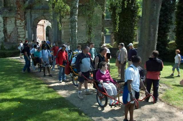 Randonnée sportive avec joëlettes, Villers-la-Ville, 2011