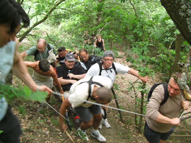 Randonnée sportive avec joëlettes, Trooz, 2011