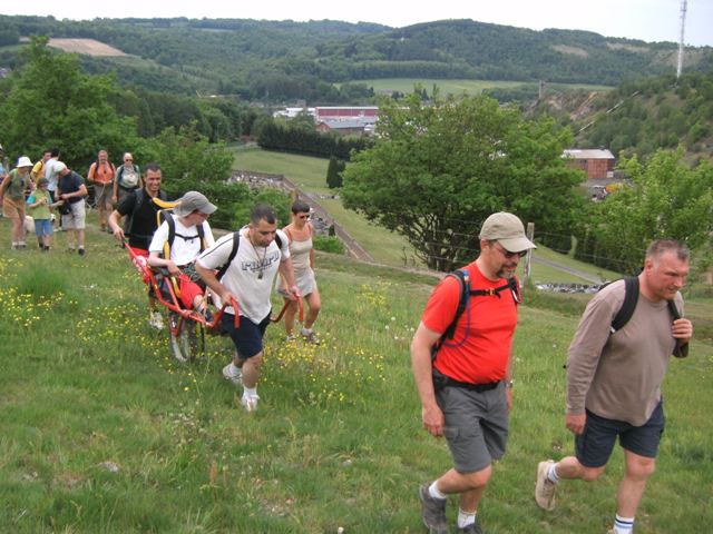 Randonnée sportive avec joëlettes, Trooz, 2011