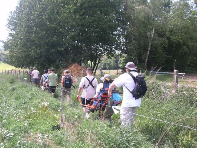 Randonnée sportive avec joëlettes, Trooz, 2011