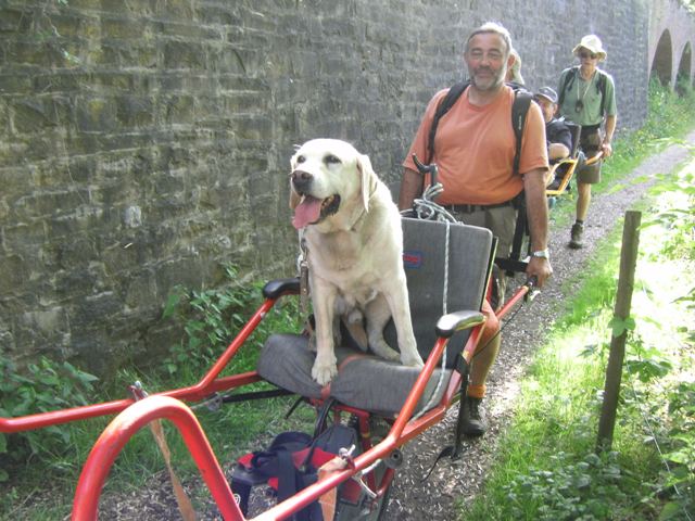 Randonnée sportive avec joëlettes, Trooz, 2011