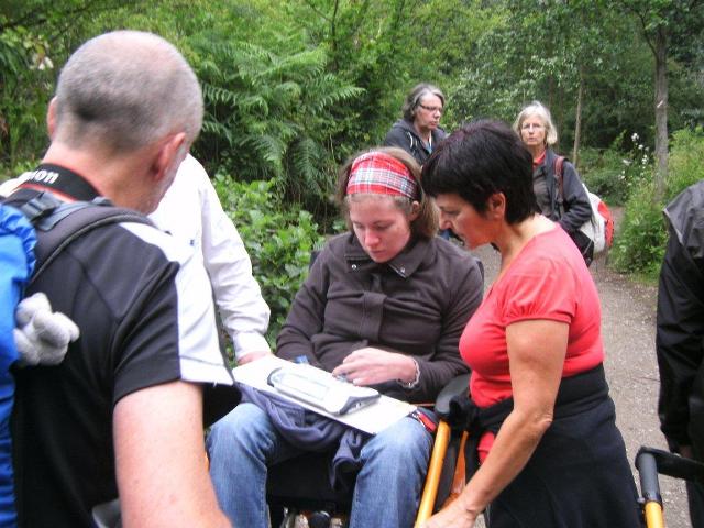 Randonnée sportive avec joëlettes, Louvain-la-Neuve, 2011