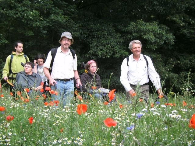 Randonnée sportive avec joëlettes, Louvain-la-Neuve, 2011