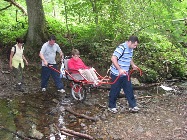 Randonnée sportive avec joëlettes, Marneffe, 2011