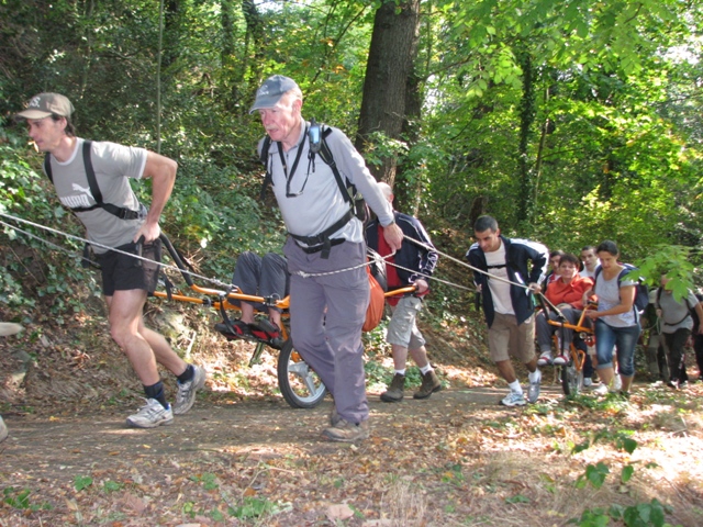 Randonnée sportive avec joëlettes, Tilff, 2011