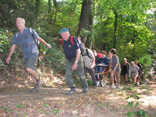 Randonnée sportive avec joëlettes, Tilff, 2011