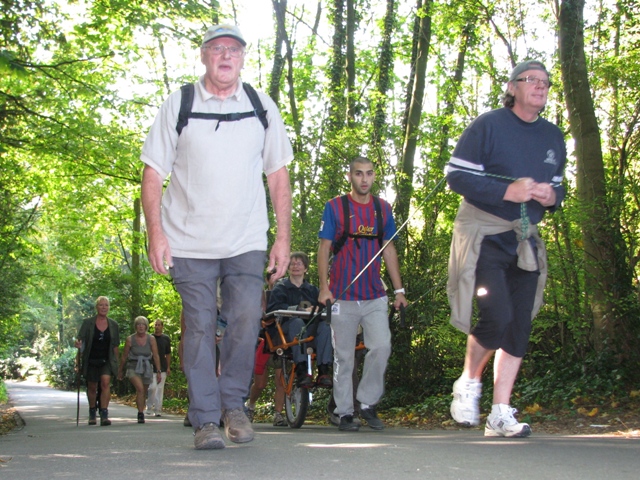 Randonnée sportive avec joëlettes, Tilff, 2011