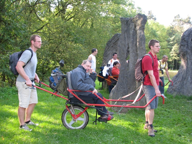 Randonnée sportive avec joëlettes, Tilff, 2011