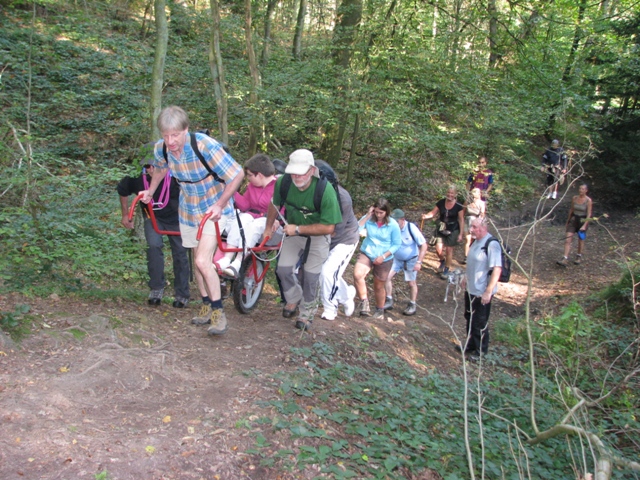 Randonnée sportive avec joëlettes, Tilff, 2011