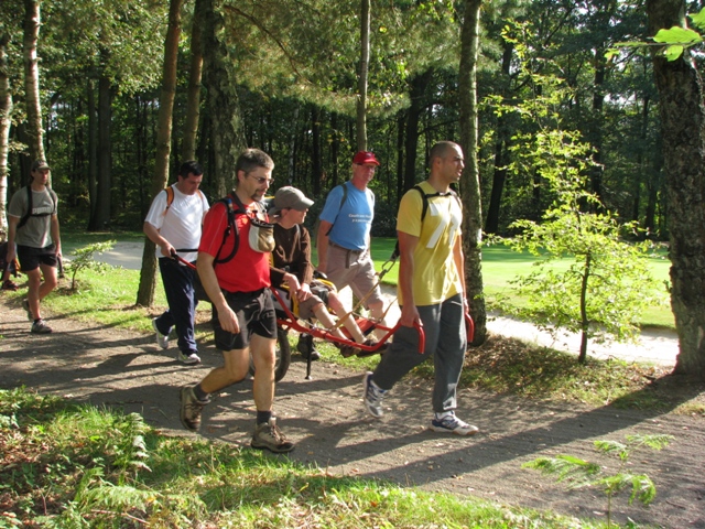 Randonnée sportive avec joëlettes, Tilff, 2011