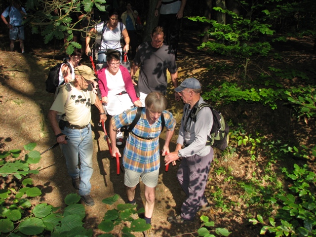 Randonnée sportive avec joëlettes, Tilff, 2011