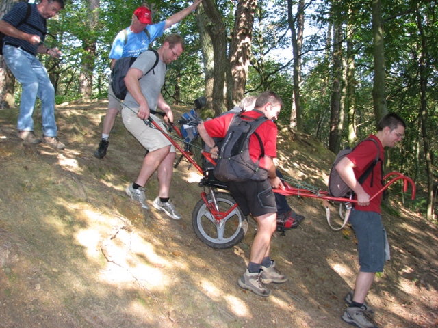 Randonnée sportive avec joëlettes, Tilff, 2011