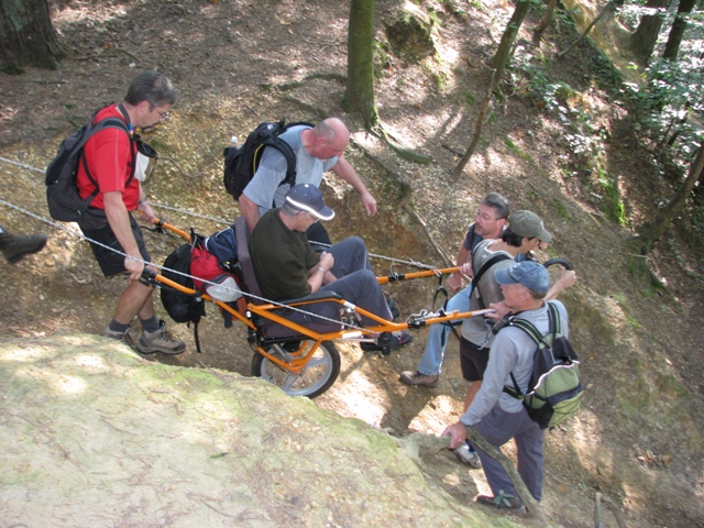 Randonnée sportive avec joëlettes, Tilff, 2011