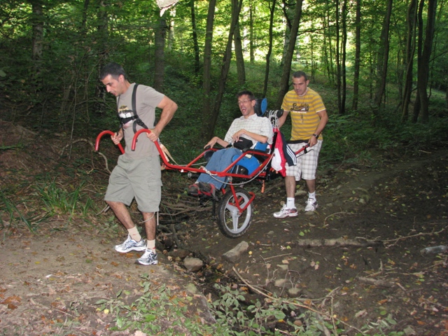 Randonnée sportive avec joëlettes, Malonne, 2011