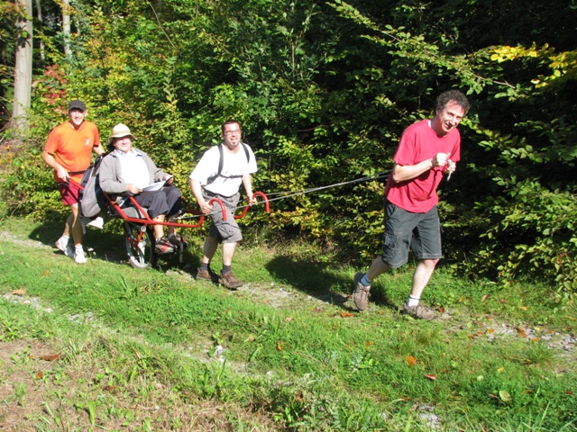 Randonnée sportive avec joëlettes, Malonne, 2011