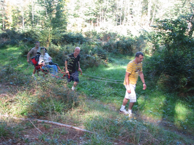 Randonnée sportive avec joëlettes, Malonne, 2011