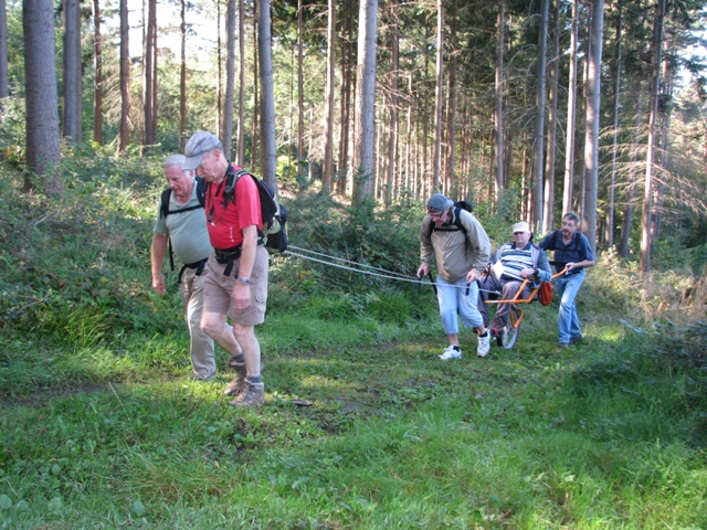 Randonnée sportive avec joëlettes, Malonne, 2011