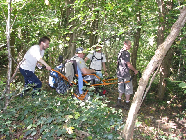 Randonnée sportive avec joëlettes, Malonne, 2011