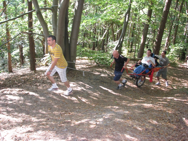 Randonnée sportive avec joëlettes, Malonne, 2011