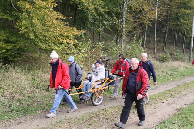 randonnée avec joëlettes, Torgny,  2011