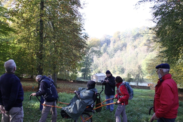 randonnée avec joëlettes, Torgny,  2011