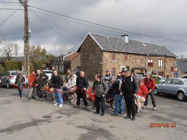 randonnée sportive avec joëlettes, Solwaster, 2012