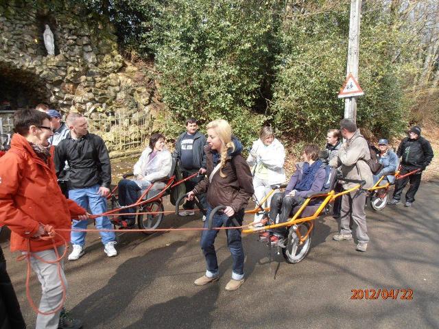 randonnée sportive avec joëlettes, Solwaster, 2012