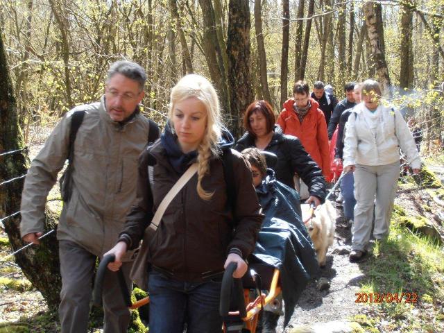 randonnée sportive avec joëlettes, Solwaster, 2012