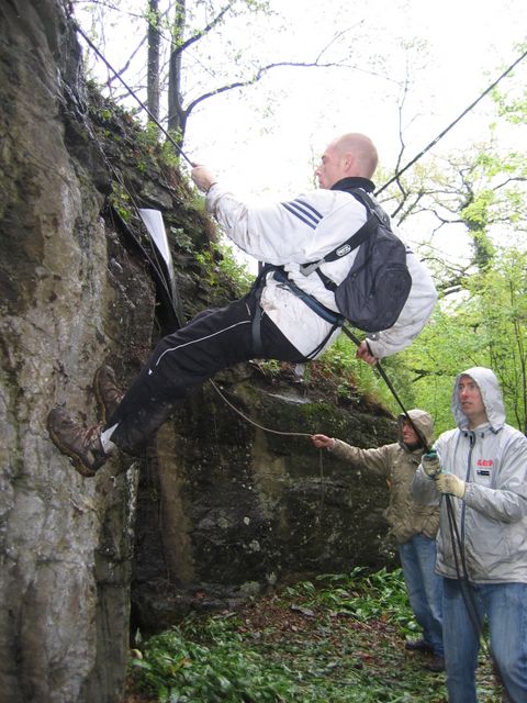 randonnée sportive avec joëlettes, Trooz, 2012