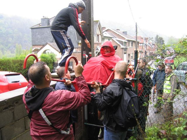 randonnée sportive avec joëlettes, Trooz, 2012