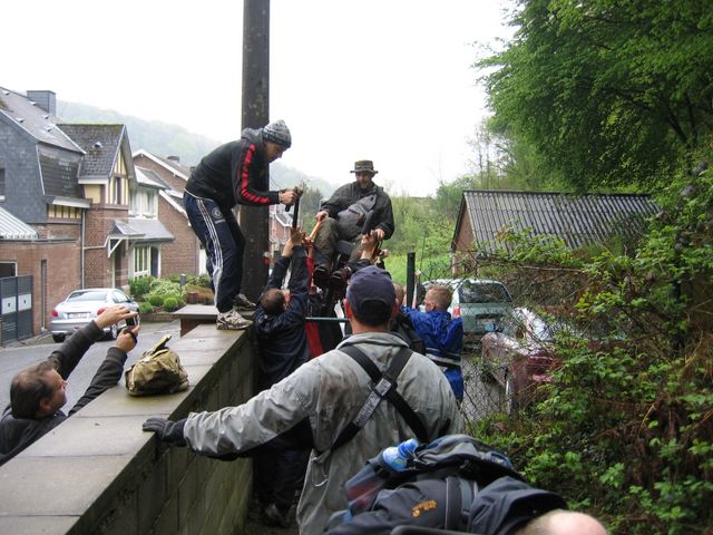 randonnée sportive avec joëlettes, Trooz, 2012