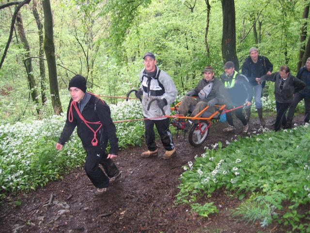 randonnée sportive avec joëlettes, Trooz, 2012