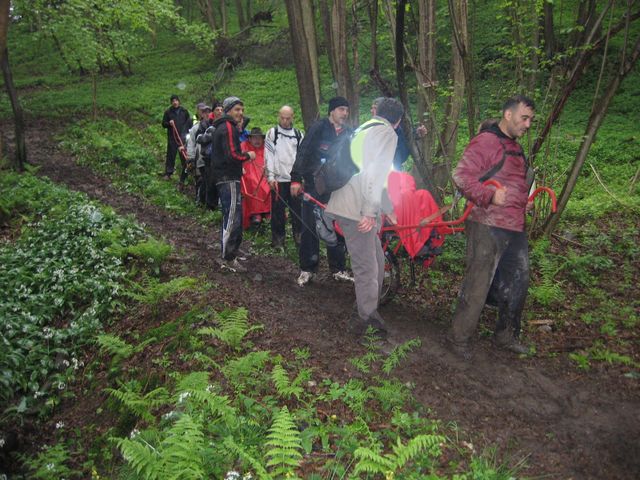 randonnée sportive avec joëlettes, Trooz, 2012