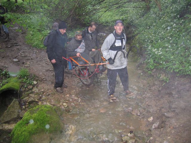 randonnée sportive avec joëlettes, Trooz, 2012