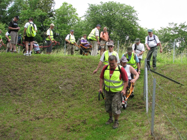 randonnée sportive avec joëlettes, Namur, 2012