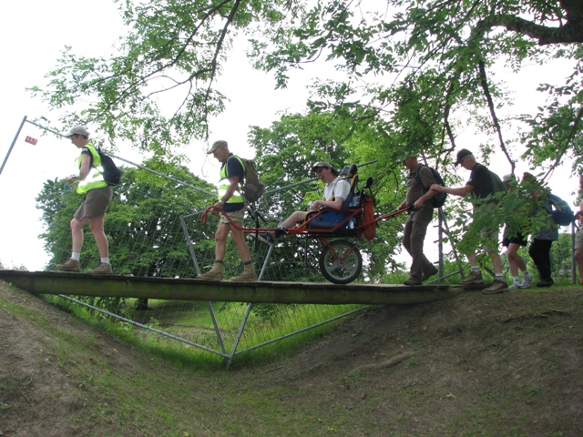 randonnée sportive avec joëlettes, Namur, 2012