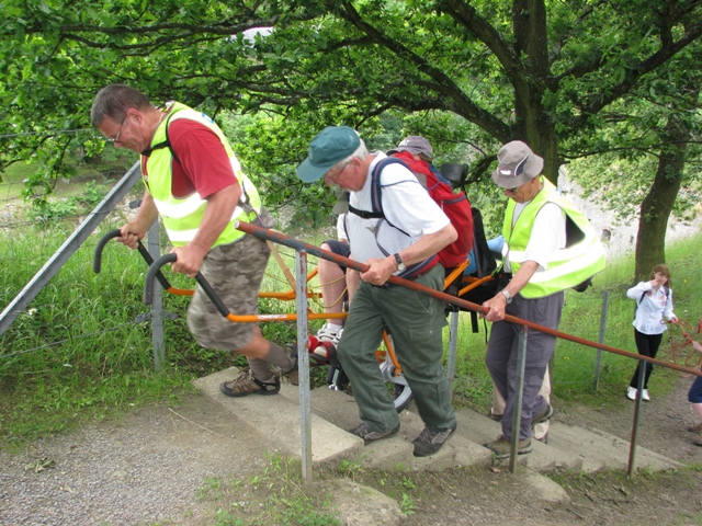 randonnée sportive avec joëlettes, Namur, 2012