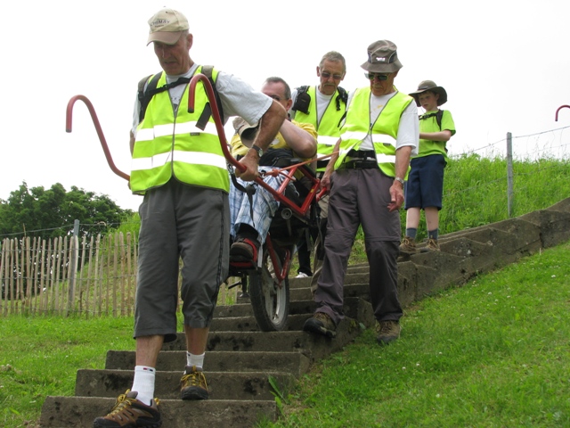 randonnée sportive avec joëlettes, Namur, 2012