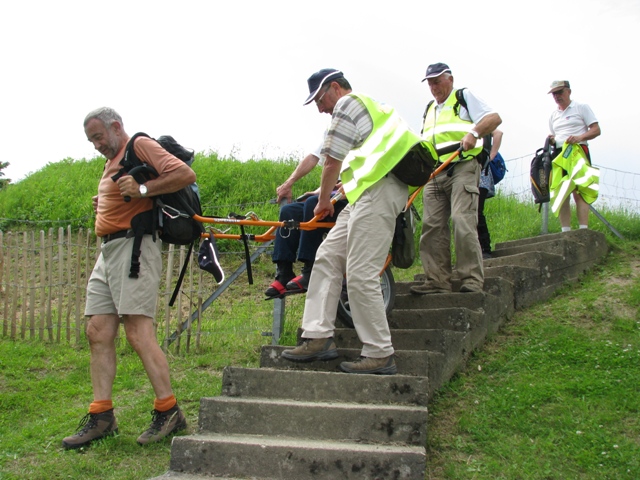 randonnée sportive avec joëlettes, Namur, 2012