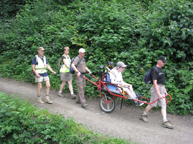 randonnée sportive avec joëlettes, Namur, 2012