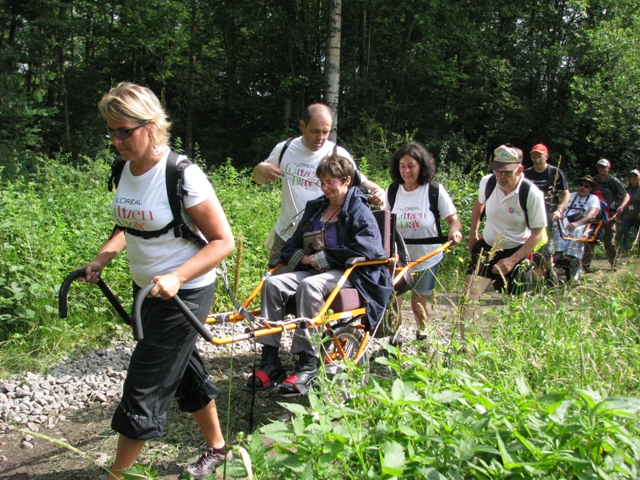 randonnée sportive avec joëlettes, Marche, 2012