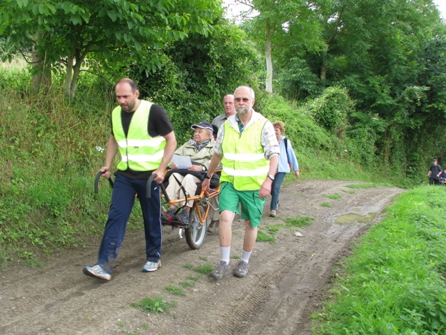 randonnée sportive avec joëlettes, Marneffe, 2012