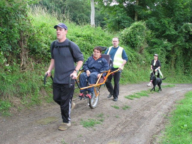 randonnée sportive avec joëlettes, Marneffe, 2012