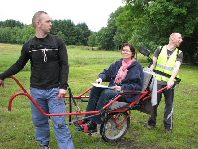 randonnée sportive avec joëlettes, Marneffe, 2012