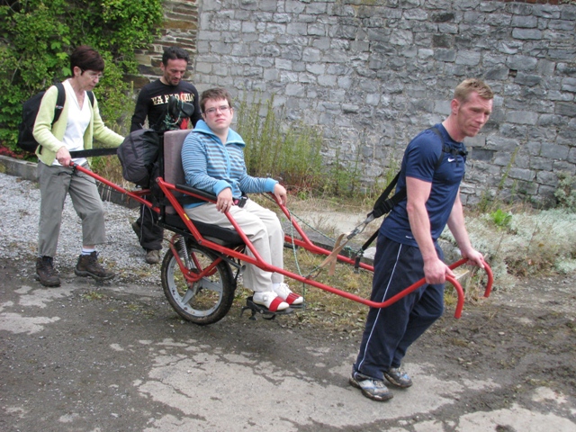 randonnée sportive avec joëlettes, Marneffe, 2012