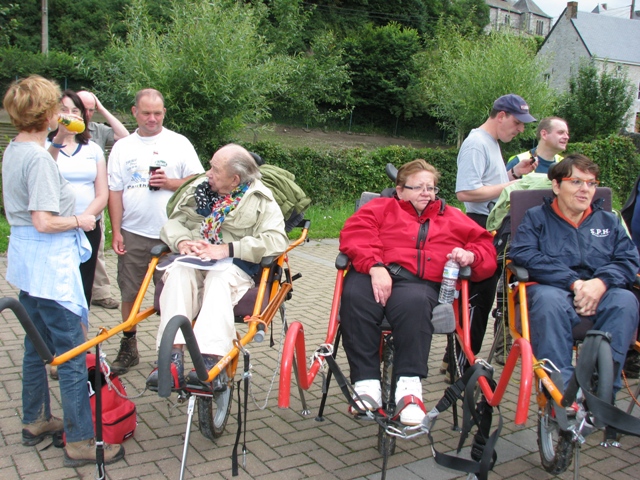 randonnée sportive avec joëlettes, Marneffe, 2012