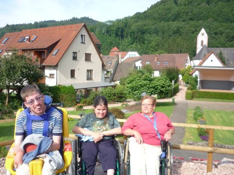 randonnée sportive avec joëlettes, Wolfach, 2012